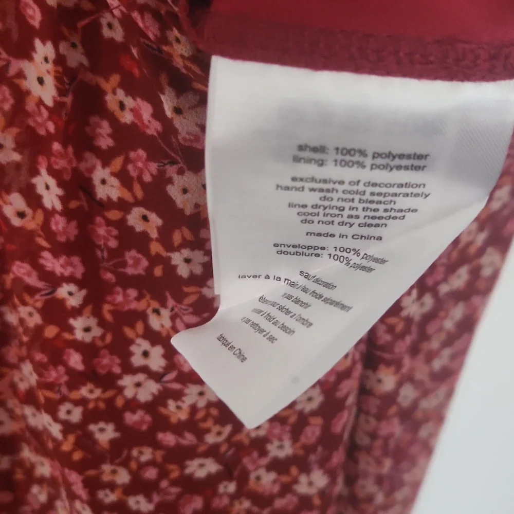 DAVID'S BRIDAL: NWT Floral Printed Chiffon A-Line Dress - Picture 9 of 9